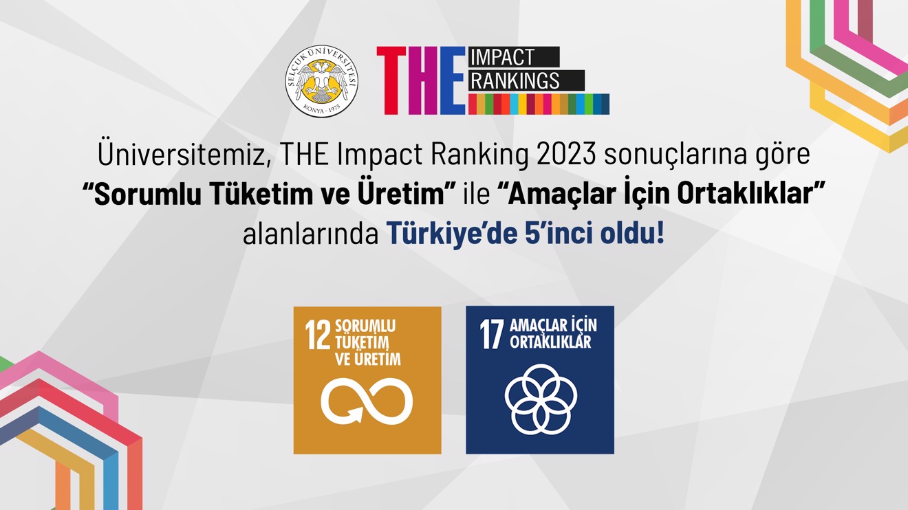 Selçuk Üniversitesi, yükselişini THE Impact Ranking 2023’te de sürdürdü